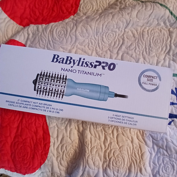 BaBylissPRO Nano Titanium Hot Air Brush - Blue - Picture 1 of 1